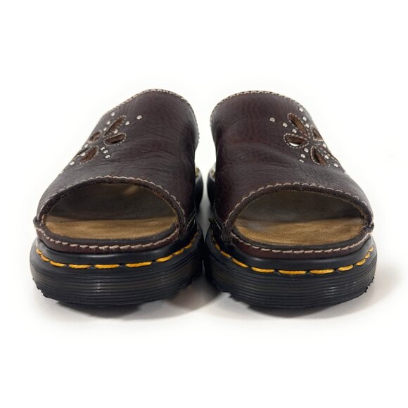Vtg Doc Dr Martens Flower Cutout Chunky Sandals Womens Sz US 5 Made In England - Picture 4 of 14